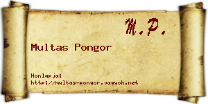 Multas Pongor névjegykártya
